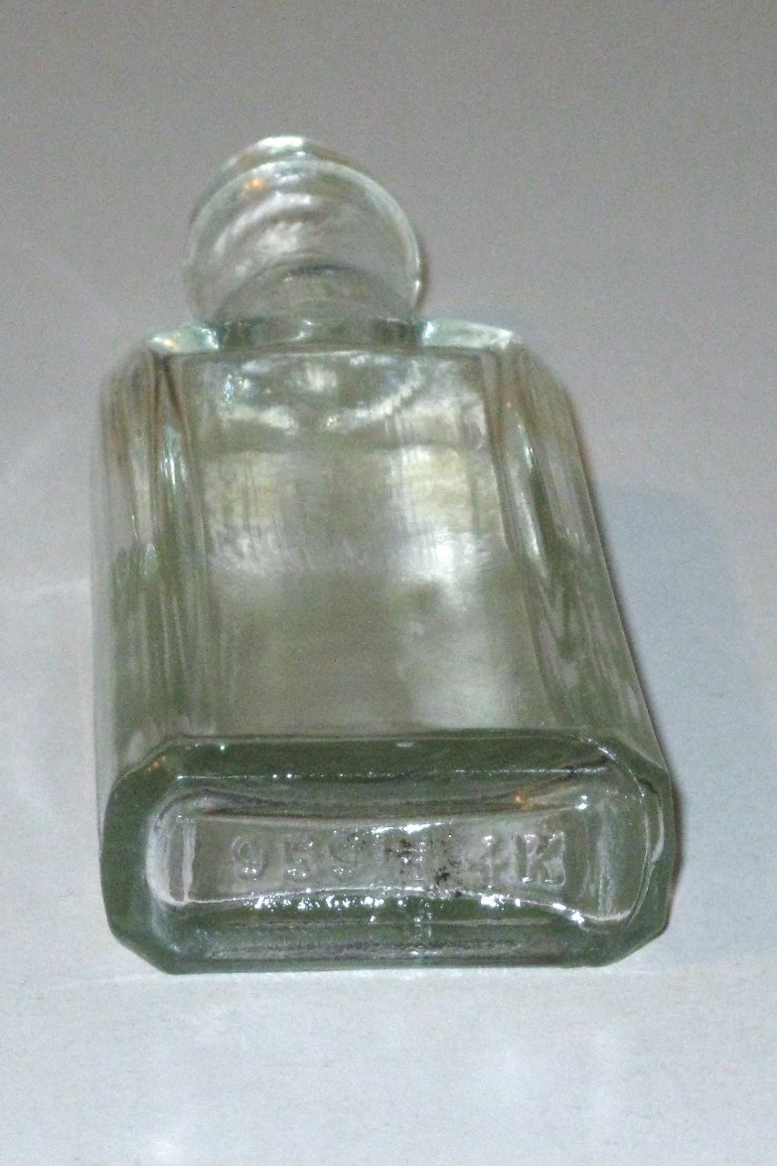 Vintage 1930s-1940s HAZEL ATLAS Clear Glass Medicine Bottle!