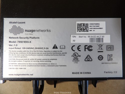 Passerelle réseau Nuage Networks 7850 NSG-X V1.0 - INCLUS 2x SFP PLRXPL-SC-S43AL1 - Photo 10/10