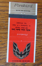 1970s PONTIAC FIREBIRD SPORTS CAR DEALER MATCHBOOK MATCHCOVER: ST. EUSTACHE, QC