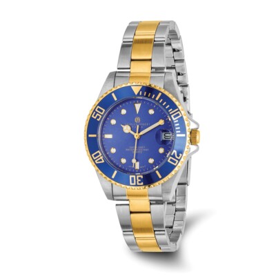 Ladies Charles Hubert Two-tone Silver Blue Dial Watch | eBay display picture 1