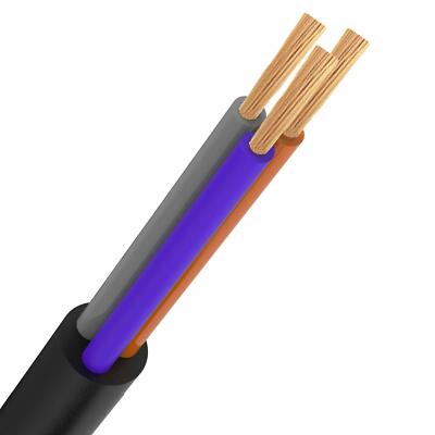 22 AWG Gauge 3 Conductor Bare Copper Unshielded Alarm Burglar Cable Wire (50ft)