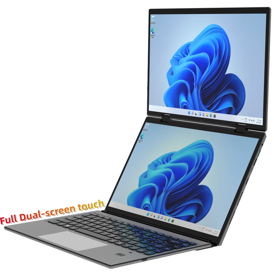 New 14‘ + 14’ 2-in-1 Touch Laptop Dual Screen 32GB RAM 1T SSD 360° Folding - Image 4 of 4