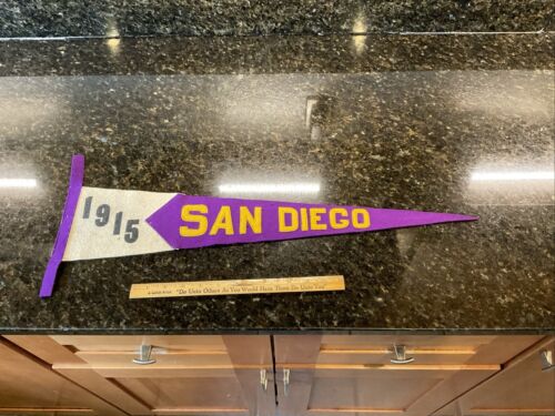 Rare SAN DIEGO 1915 Panama-California Exposition Pennant Vintage Antique - Picture 2 of 14