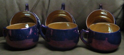 6 tazas de té y platillos florales pintados a mano de Japón... USADOS - Imagen 10 de 12