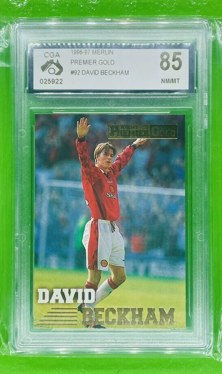 1996 MERLIN'S PREMIER GOLD - #92 DAVID BECKHAM - CGA 85 NEAR