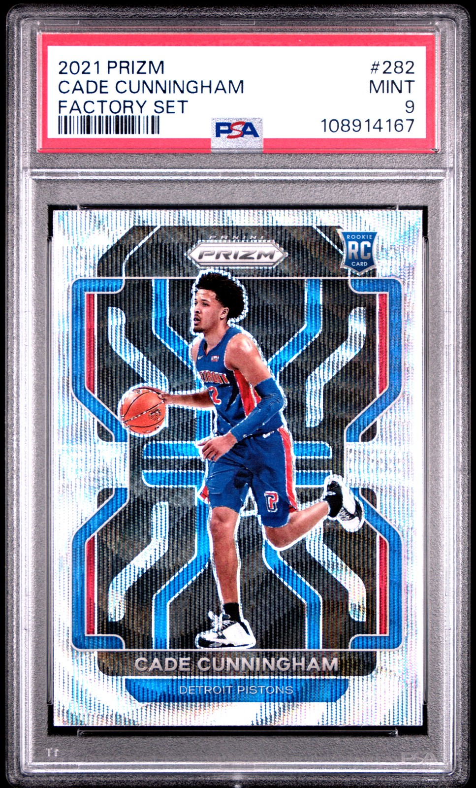 2021 PANINI PRIZM FACTORY SET #282 CADE CUNNINGHAM PSA 9
