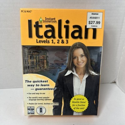Learn How To Speak Italian With Instant Immersion Levels 1-3 PC & MAC
