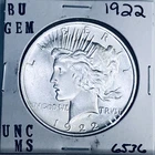 1922 P BU GEM PEACE SILVER DOLLAR UNC MS+++ U.S. MINT RARE COIN 6536