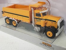 Camión de volteo Brekina NUEVO HO escala 1/87 3 ejes Peterbilt 359 cabina tractor en amarillo