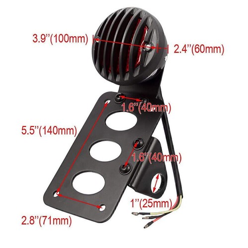 For Harley Chopper Bobber Tail Light Side Mount License Plate Bracket Motorcycle - Picture 2 of 13