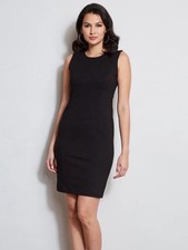 NWT Tahari Classic Black Sleeveless Sheath Shift Dress Career Women Size 10 (P3)