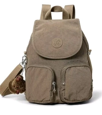 Kipling Firefly true Beige Backpack Convertible To Shoulder Bag RRP £93