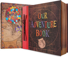 Big Size 12X12 Inch 60 Pages Scrapbook Photo Album,Our Adventure Book 3D Retro E