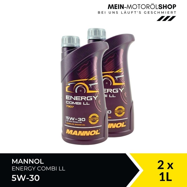 Mannol Energy Combi LL 5W-30 VW BMW LL MB 229.51 MotoröL 2X1 Liter = 2 Liter-image