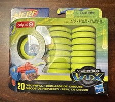 Hasbro NERF Vortex VTX 20 Disc Refill New Target Exclusive Blue Neon green Round