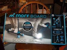 Blue Morf Board Skateboard Scooter Attachments 28" x 8" Deck Adjustable, 29"