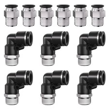 3/8" Tube OD to 1/4" NPT Thread Push to Connect Fittings,Pneumatic Quick Air ...