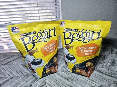 PURINA BEGGIN' DOG TREAT STRIPS BACON & CHEESE FLAVOR 25 pz-2-piece pack. Good