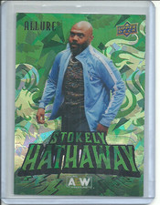 STOKELY HATHAWAY 2024 UPPER DECK AEW ALLURE GREEN QUARTZ SP #D/99!!!