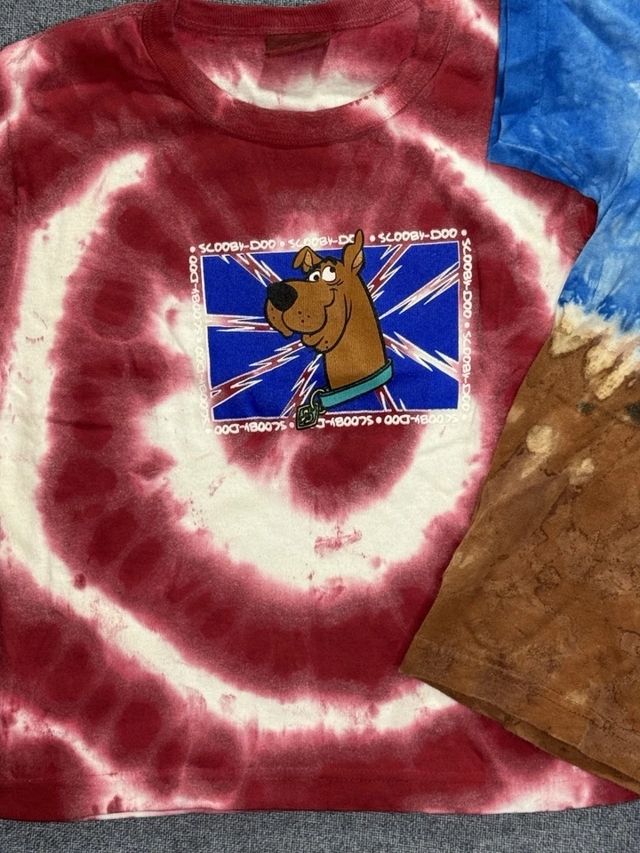 VTG Scooby Doo Shirt Size M (5/6) Youth Shirt Lot Kids Tie Dye Biking Cartoon - Image 3 of 4