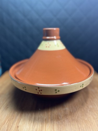 Moroccan Cooking Tagine 11”x9” Brown Heavy