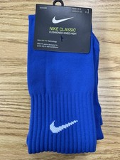 Nike Classic Cushioned OTC Soccer Socks Men 6-8 W 6-10 Royal Blue BNWT DriFit