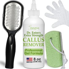 Dr. Entre's Callus Remover Gel Kit: Foot File, Pumice Stone, 5 Glove Pairs