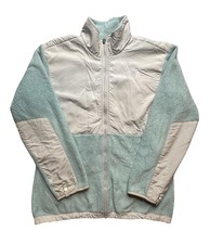 The North Face Jacket Girls XL Green Polartec Fleece Full Zip Colorblock Outdoor