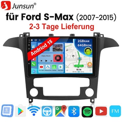 Für Ford S-Max WA6 2006-2015 Carplay Android 15 Autoradio GPS Nav BT FM SWC DAB+