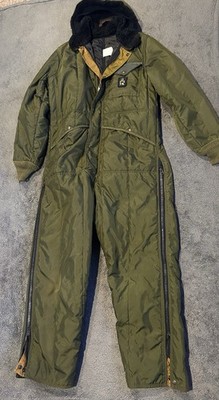 Vintage RefrigiWear Iron Tuff  Snow Freezer Suit Coveralls  Men s L Green USA