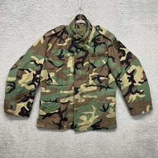 Vintage US Army M65 Field Jacket Mens Medium Woodland Camo 90s USA Golden MFG Co
