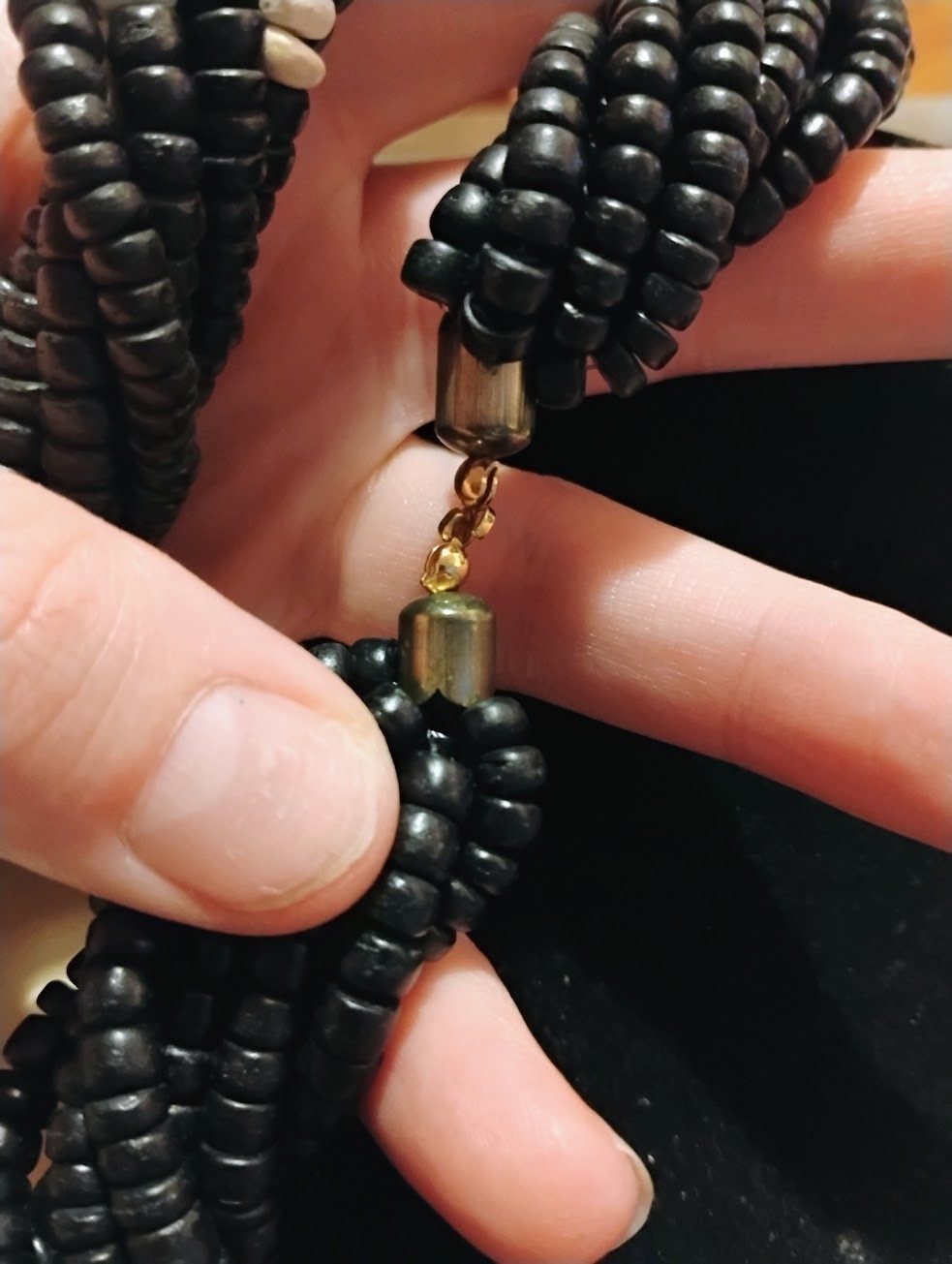 Beaded heart statement necklace - image 4