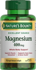 Nature'S Bounty Magnesium 400 Mg, 75 Softgels