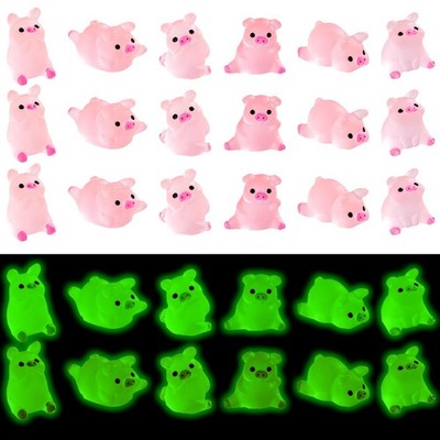 BMYUK 30 Stück Tiny Pigs Mikro-Landschaft Ornament Resin One Size, rosa