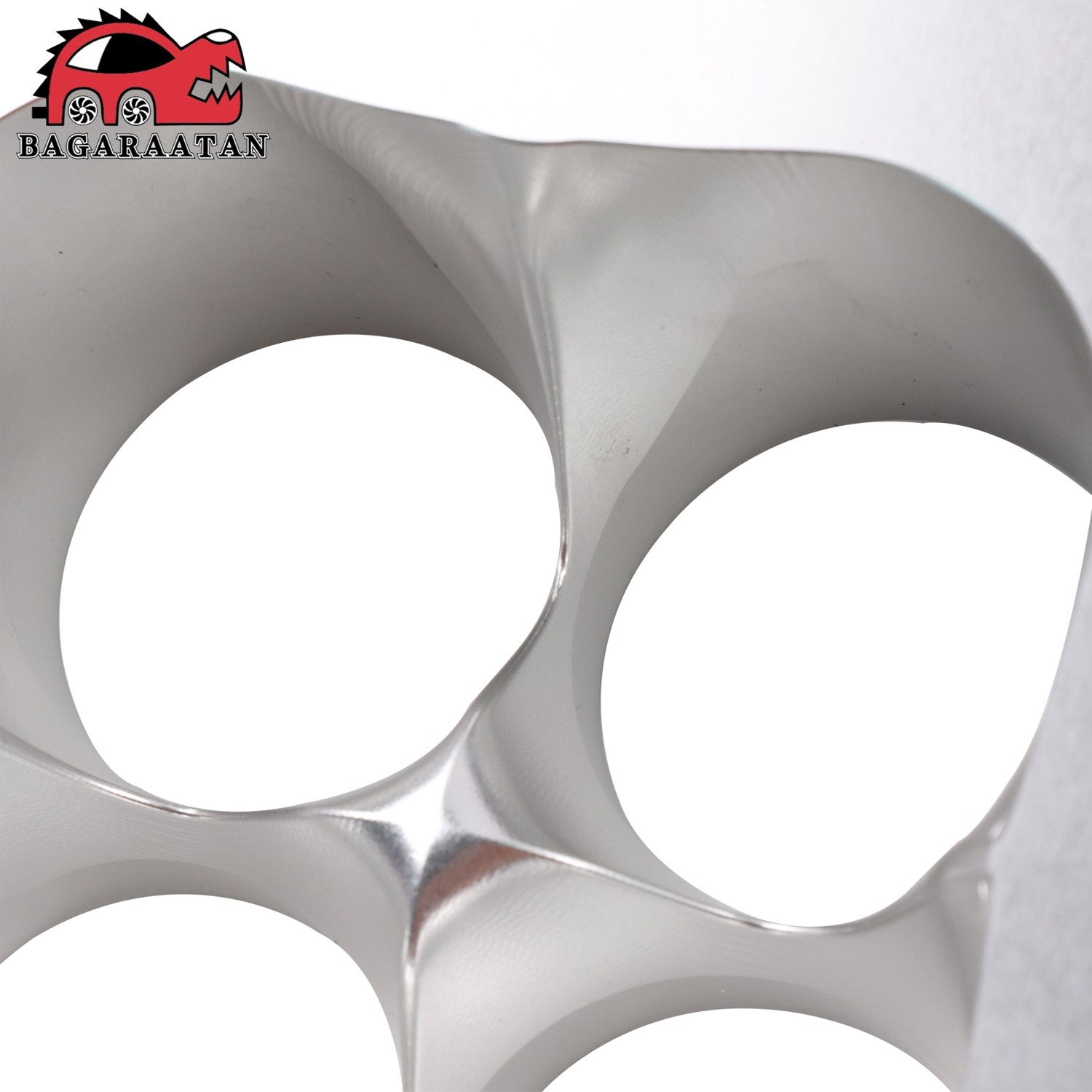 2" Aluminum 4150 CNC Machined Carburetor Spacer Square Bore 4 Port - Silver USA