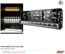 Number Plate Holder Built In 20 Led Light Bar Whiteamber Position Light 12-24v