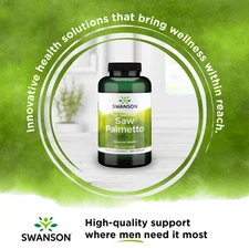 Swanson Full Spectrum Saw Palmetto, Supports Prostate Health, 540 mg, 250 Caps
