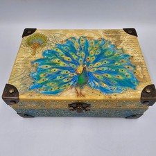 Punch Studio Decorative Trunk Box Peacock The...