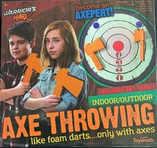 Toysmith Foam Axe Throwing Indoor Game Includes 2 Lightweight Axes 26" Target