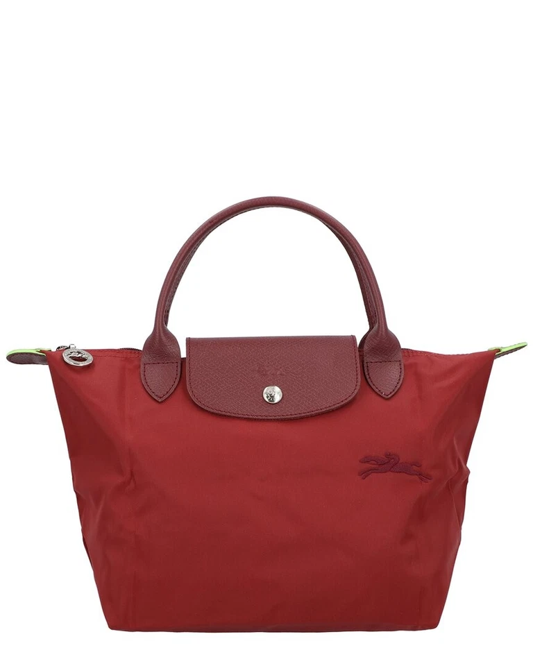 Bolso de Mano Longchamp Le Pliage Verde Nylon Para Mujer Rojo