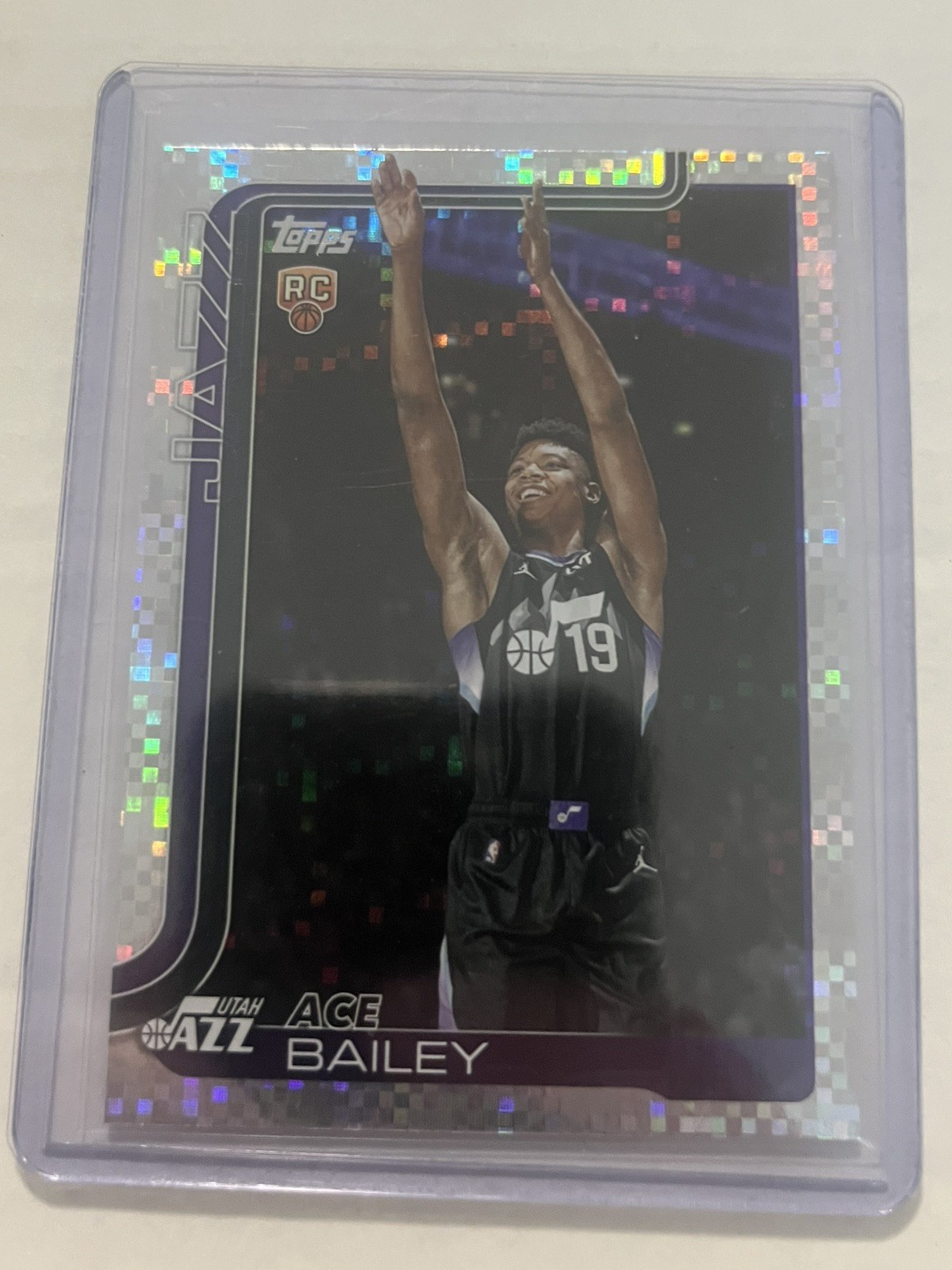 2025-26 Topps Basketball Ace Bailey Victory SSP #205 Jazz Rookie RC Checkerboard