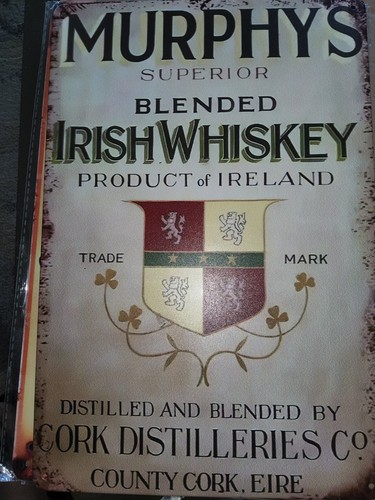 Murphys Blended Irish Whiskey 8x12 Repoduction Tin Sign - Picture 1 of 1