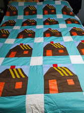 vintage hand stitched  Patchwork Quilt top ,c...