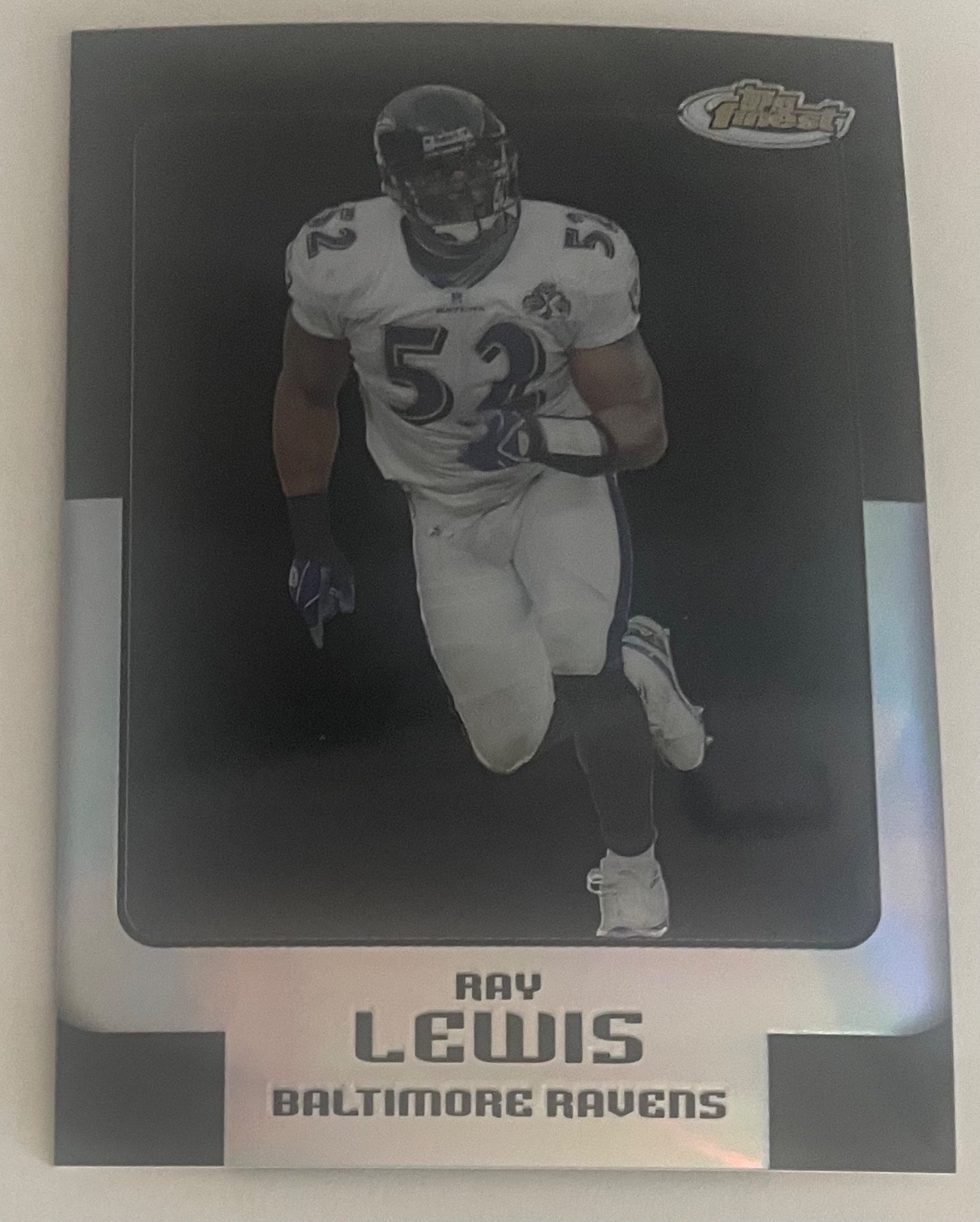 2006 Topps Finest #12 Ray Lewis Black Refractor 27/99