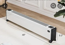 ROVSUN 48" Baseboard Heater, 1500W Electric Baseboard Space Heater/ Humidifier
