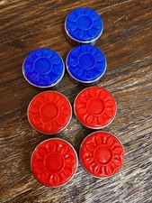 Sun Glo Shuffleboard Pucks Weights - Set of 8 - Red Blue