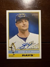 2025 Topps Heritage Real One Shane McClanahan On Card Auto Tampa Bay Rays