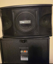 Rockville KPS80 pair  Passive Wired Speakers 200W RMS 8 Ohm Black Metal Cabinet