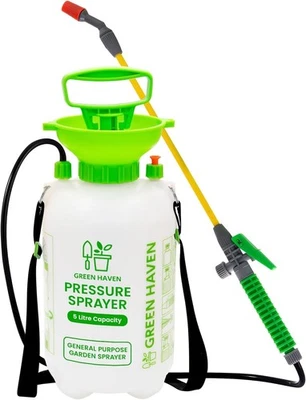 Pulvérisateur de jardin 5L Green Haven à pression avec sangle réglable - Photo 1/4