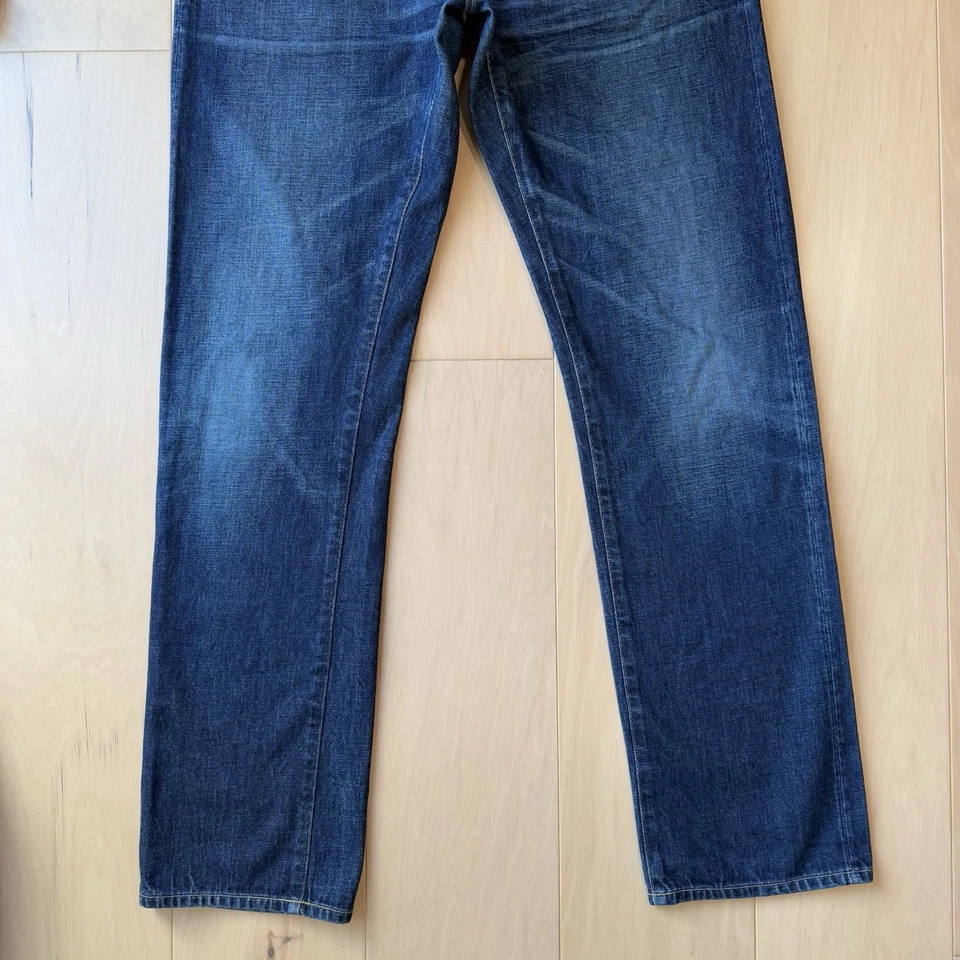 3x1 Selvedge Jeans 36 Blue Dark Wash Minimalist Workwear Straight Made in USA - Image 4 of 4